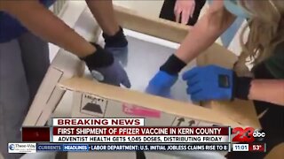 Kern County hospitals receive their first Covid vaccines