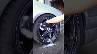 Volk Racing TE37 Wheel Cleaning | Nissan Stagea RSFour #cars #detailing #shorts