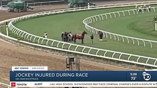 Jockey injured during race at Del Mar Racetrack