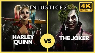 [4K] Harley Quinn VS The Joker | INJUSTICE 2 Battle