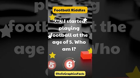 ⚽️⚽️ I started playing football at the age of 5 Who am I?