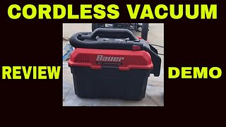 Bauer 20v cordless Vacuum Review Demo and Value.