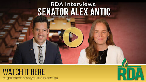 Monica interviews another hero MP - Senator Alex Antic