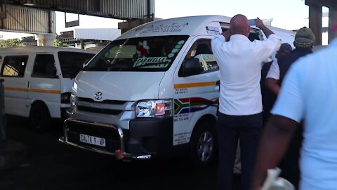SOUTH AFRICA - Cape Town- MEC Madikizela in Mitchell's plain Taxi RankVideo) (LSb)