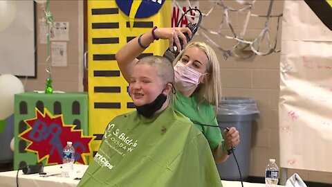 7th-grader at Holy Trinity was school's only girl to 'brave the shave' for childhood cancer research