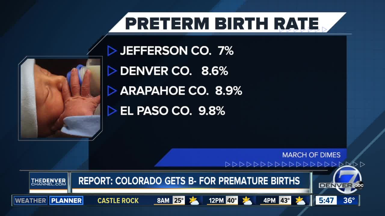 Report gives Colorado a B- for preterm births