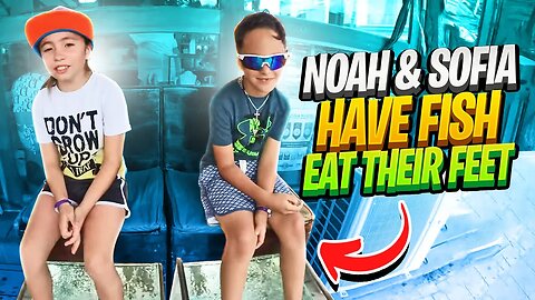 Noah & Sofia have fish eat their feet, crazy adventure during this beach vacation! Dare Accepted!