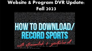 How to Download/Save/Record Sports from ESPN, ESPN+, FOX, etc.---Fall 2023 Updates