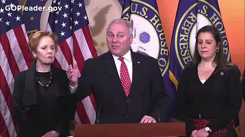 House Republican Whip Steve Scalise speaks at a press conference on the omnibus spending bill