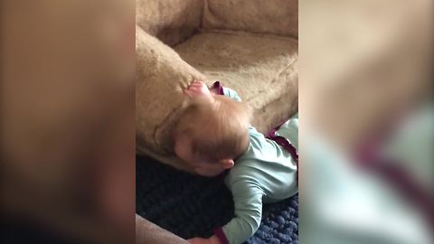 "Toddler Rolls off Sofa: Cutest Drinking Problem"