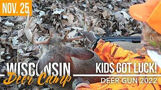 HUNTING WISCONSIN DEER - Kid Shoots My Buck While Hunting Alone for First Time!