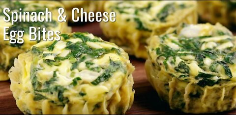 Keto Recipes - Keto Spinach and Cheese Egg Bites