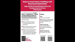Intro 195 Improve Tenant Safety In Bulidings w Warehoused Apartments Foley Sq 6/6/23
