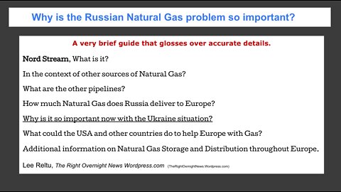Nord Stream: Simple Explanation from Lee