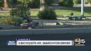 Chandler PD searching for hit-and-run driver who struck 3 bicyclists