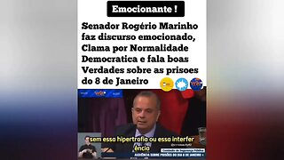 Urgente! Senador Rogério Marinho faz discurso emocionado e fala a verdade sobre as prisões do 08/01