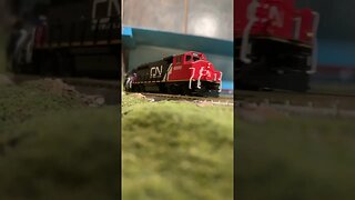 N Scale Trains Passing Awesome Sound