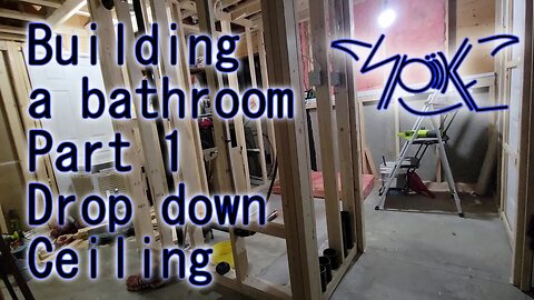 Building a bathroom Part 1 - Installing the Strapping on the drop down ceiling