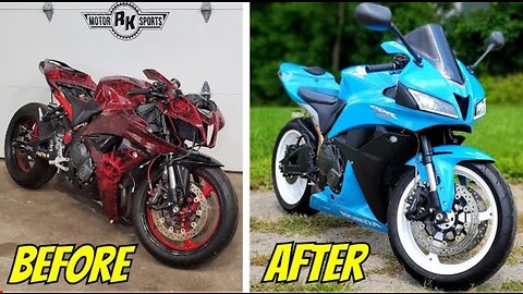 2007 CBR 600RR WRECKED Bike REBUILD (Complete Rebuild Timelapse) Start to Finish