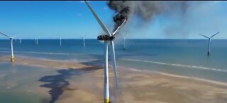 NEW: A major Wind Turbine catches fire off Norfolk coast