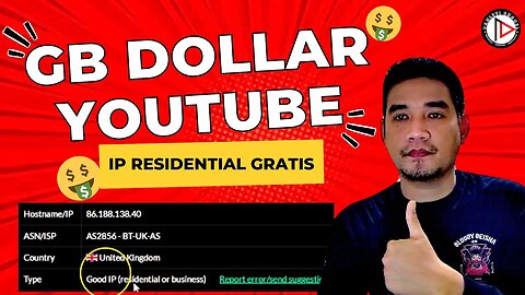 CARA GB DOLLAR YOUTUBE DENGAN IP RESIDENTIAL GRATISAN TERBARU