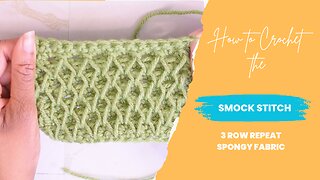 How to Crochet the Smock Stitch + 🧶New Crochet Course Announcement🧶