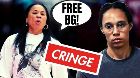 Woke Dawn Staley Makes South Carolina Game ALL About Criminal Britney Griner | CRINGE Virtue Signal