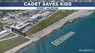 Police cadet risks own life to save two girls swept up in St. Clair River