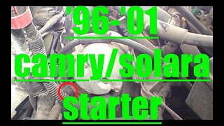 EASY Starter Motor Replacement '96-'01 Toyota Camry Solara √ Fix it Angel