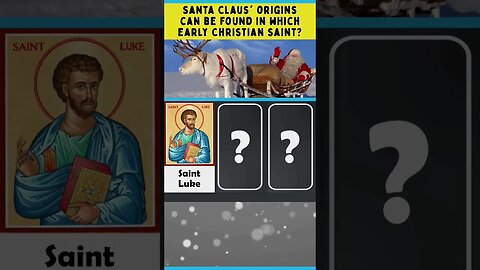 Santa Claus' origins can be found in which early Christian Saint? #shorts #trivia #christmas