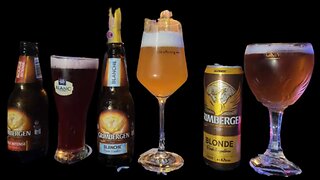 Grimbergen Treble Blonde 6.7% 33cl Blanche 6.0% 25cl Rouge Intense 5.5% ABV 25cl #DrunkenReview