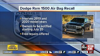 Ram pickups recalled because air bags may not work in crash