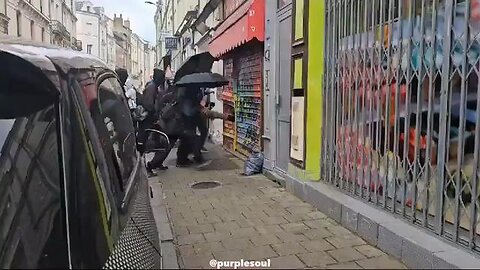 Antifa riots attack a bar in France