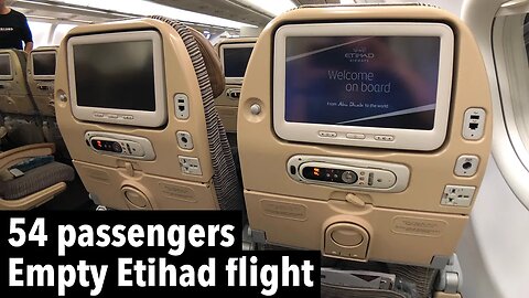 EMPTY ETIHAD flight | EY833 Hong Kong to Abu Dhabi (A330 economy class)