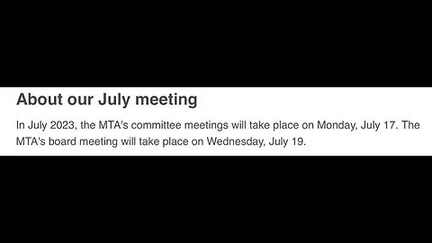 My Speeches At MTA Committees 7-17-2023