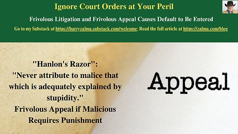 Ignore Court Orders at Your Peril