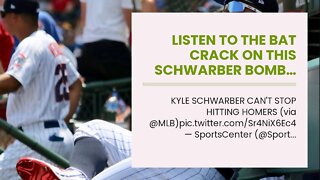 Listen to the bat crack on this Schwarber bomb…