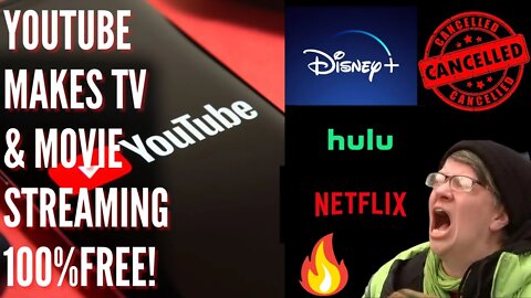 YouTube Makes TV& Movie Streaming FREE! (Netflix, Hulu, & Disney+ are in trouble!)