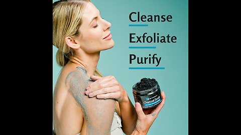 Charcoal Scrub Face Foot & Body Exfoliator with Collagen