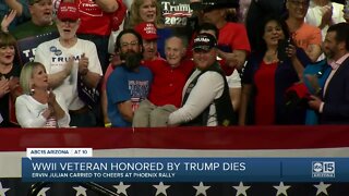 WWII veteran honored by Trump dies