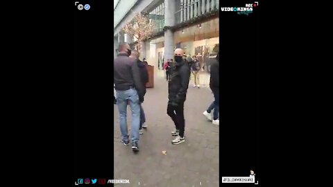 Dutch undercover riot officers provoke protesters and initiate a massive brawl.