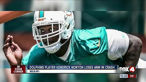 Dolphins playert Kendrick Norton loses arm is serious crash in Miami