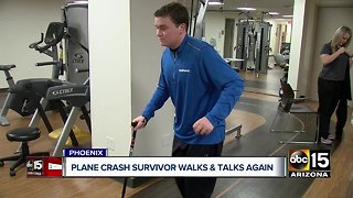 Valley plane crash survivor walking and talking again