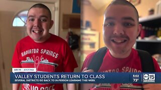Student with autism eager to learn as he returns to in-person learning
