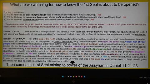 What are we watching for now - pre 1st Seal