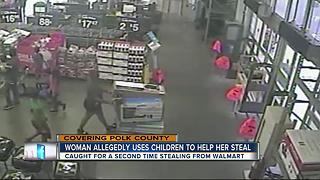 Woman allegedly uses children to help her steal