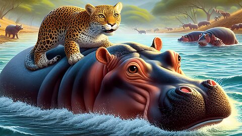 Bedtime stories | Stories for kids | The Cunning Leopard and the Clever Hippopotamus Adventure.