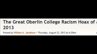 Oberlin College Racism Hoax of 2013