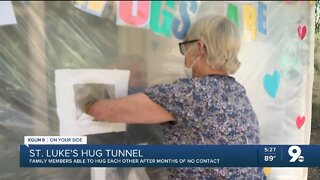 Tucson families reunite via 'Hug Tunnel' after months of no contact