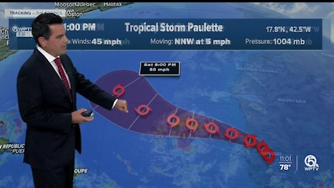 Tropical Storm Paulette forms in Atlantic Ocean